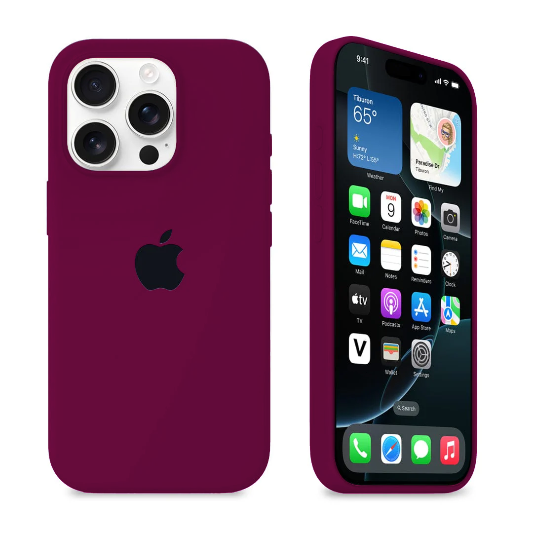 iPhone Silicone Case (Burgundy)