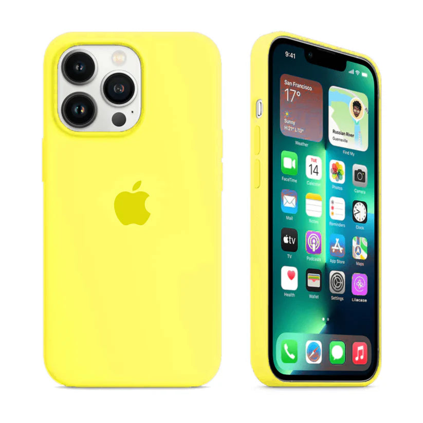 iPhone Silicone Case (Shiny Yellow)