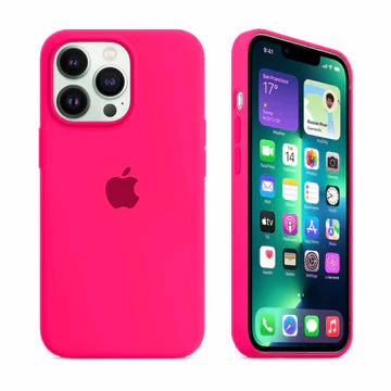 iPhone Silicone Case (Fluorescent Rose)