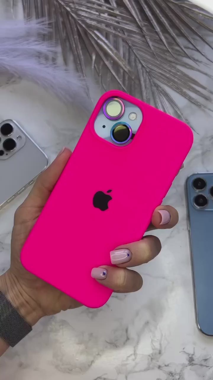 iPhone Silicone Case (Fluorescent Rose)