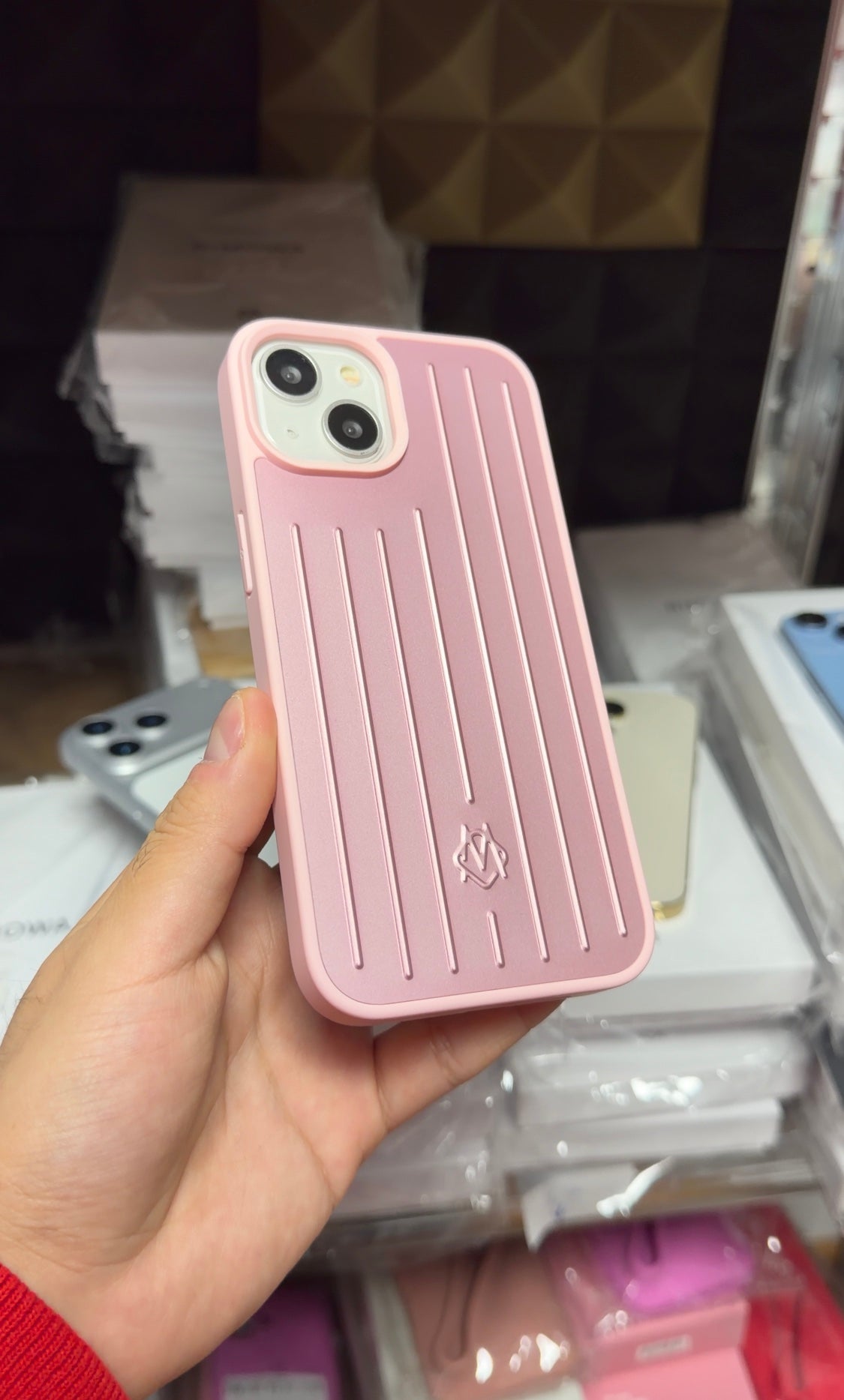 RIMOWA ピンク ストライプ iPhoneケース Rimowa Pink Case – Urbanxtech