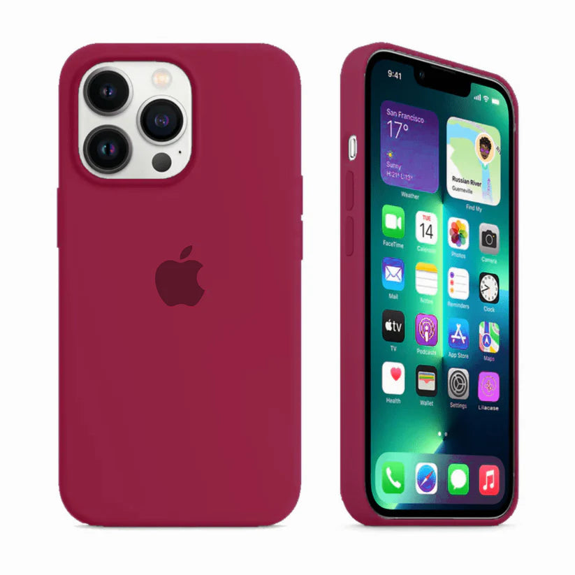 iPhone Silicone Case (Rose Red)